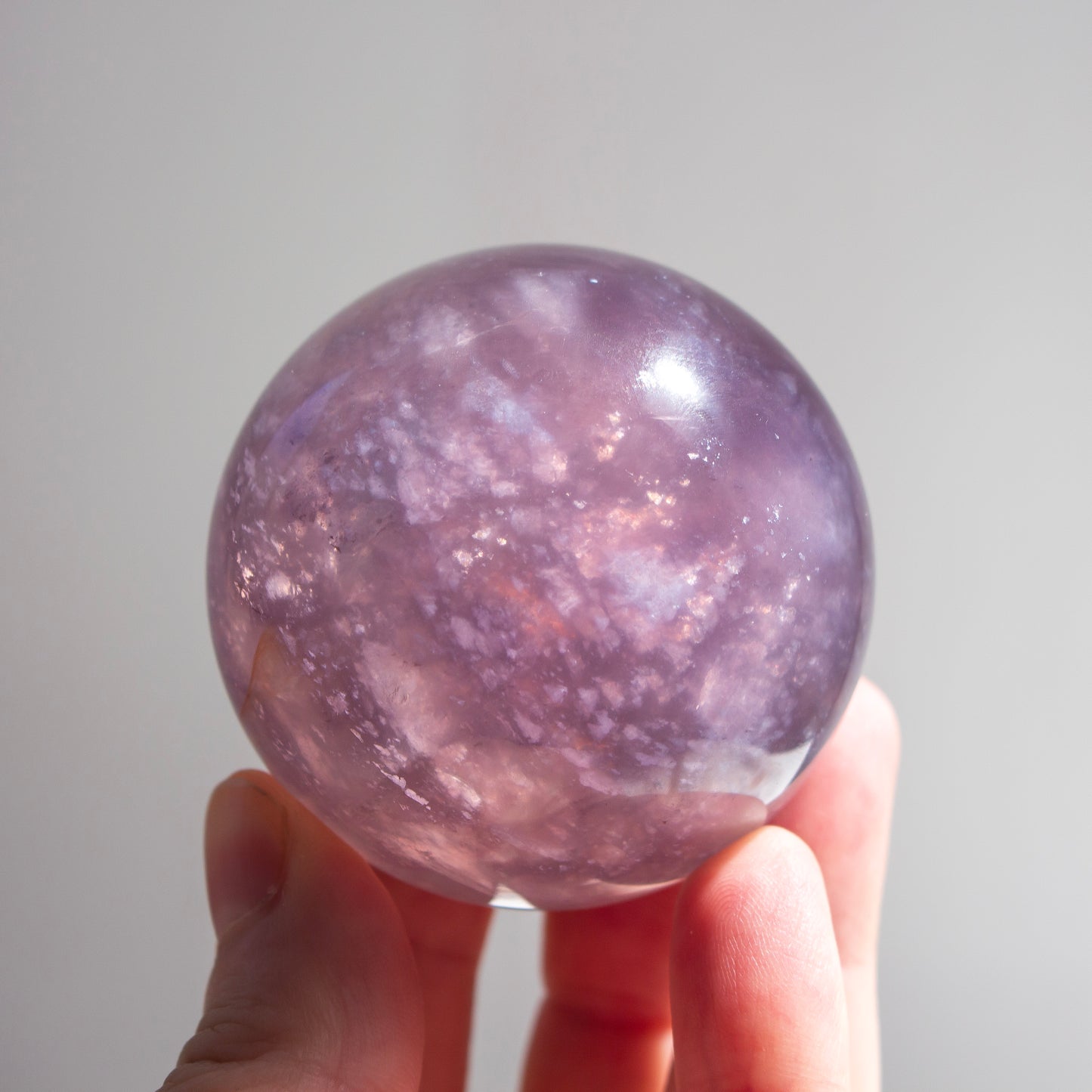Purple Fluorite With Mica Sphere, Rare Crystal, 50mm