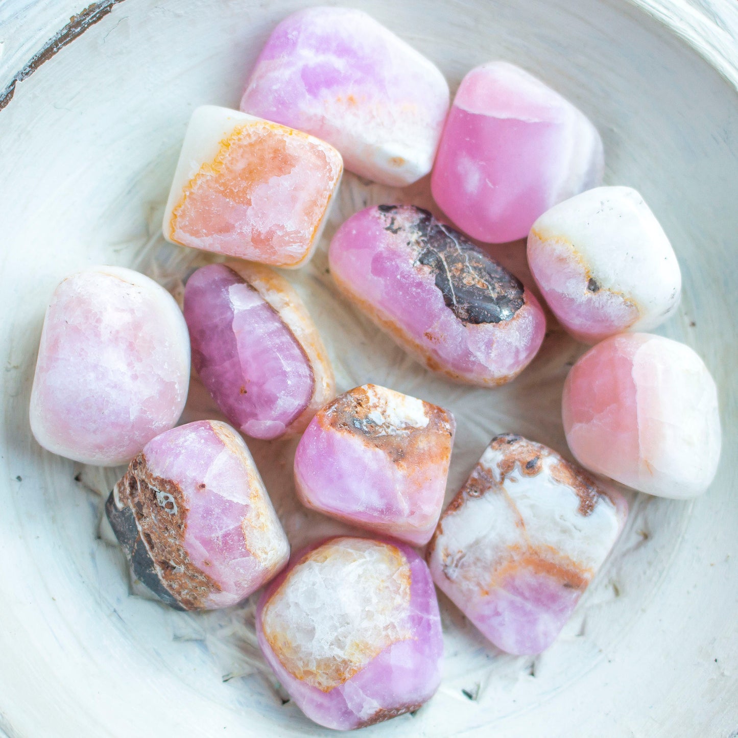 Pink Aragonite Crystal Tumblestone | Small, Medium, Large