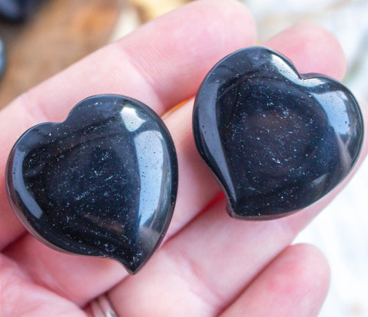 Black Obsidian Heart Crystal