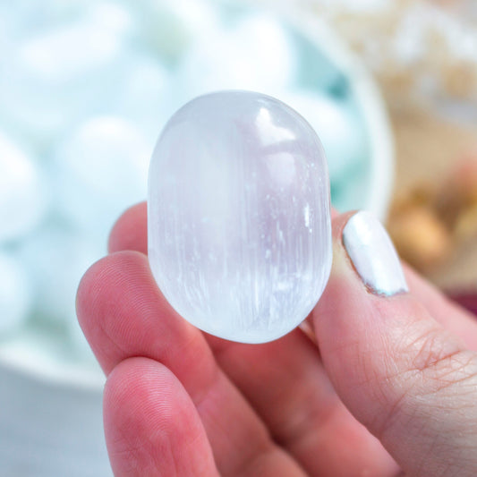Selenite Tumble Stone | Satin Spar Crystal