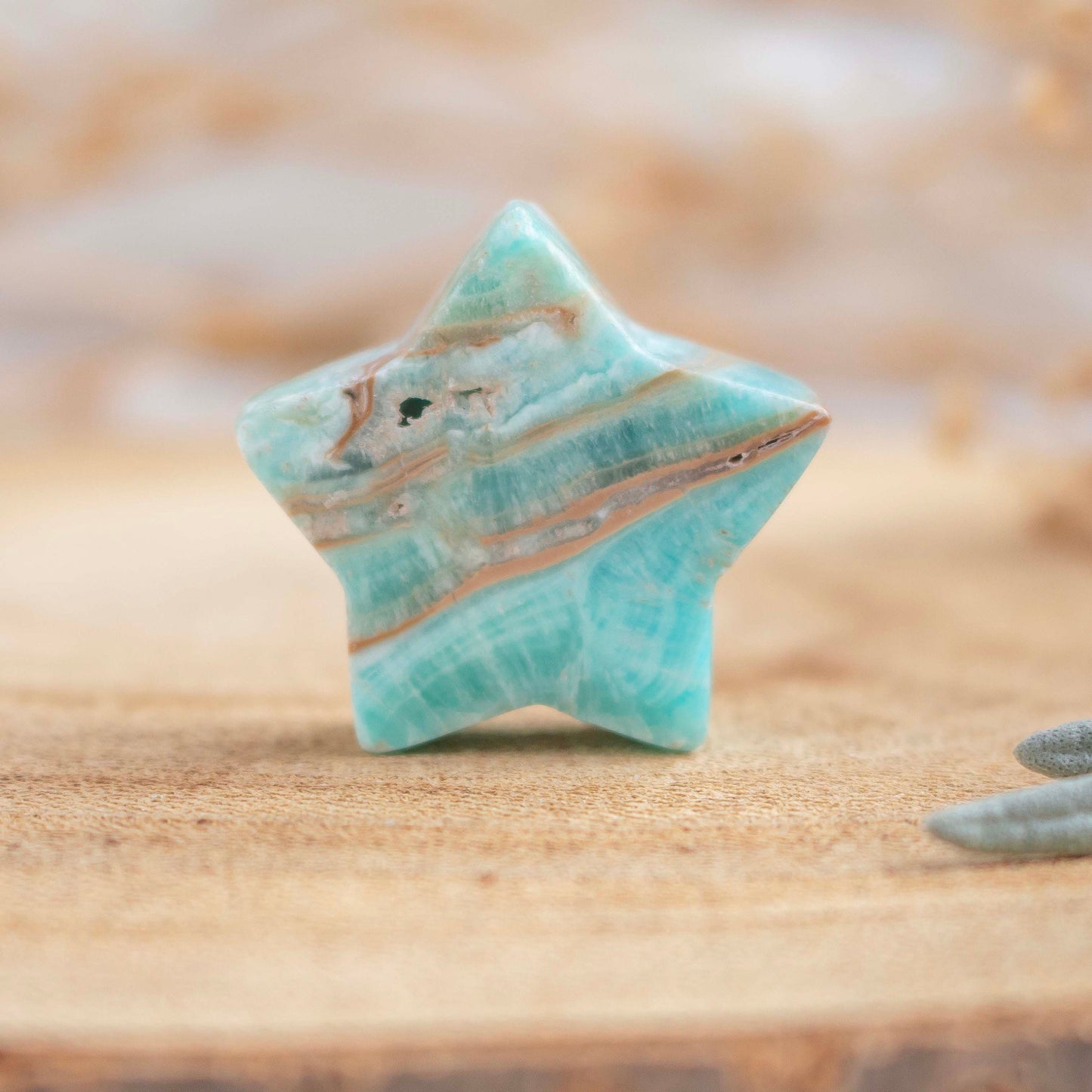 Blue Aragonite Crystal Mini Star | Caribbean Calcite Crystal