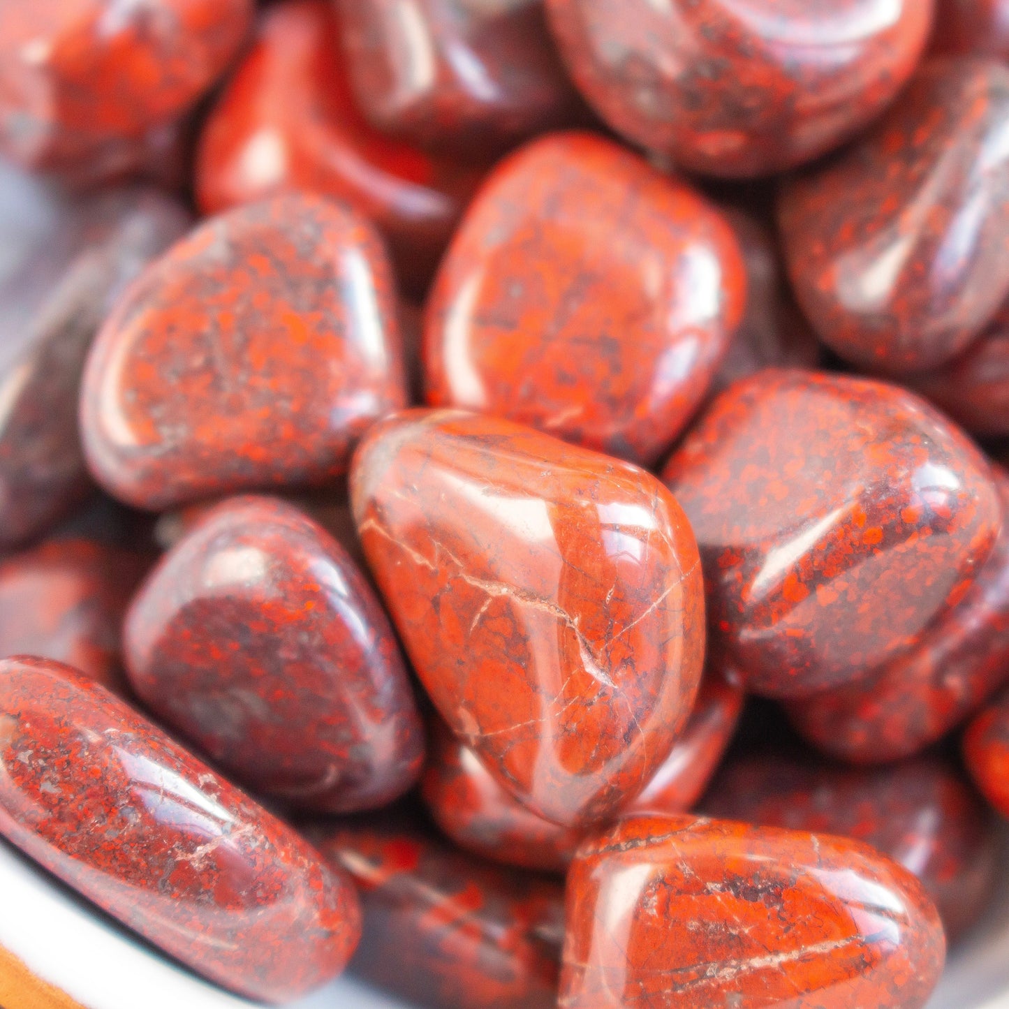 Brecciated Red Jasper Crystal Tumblestone