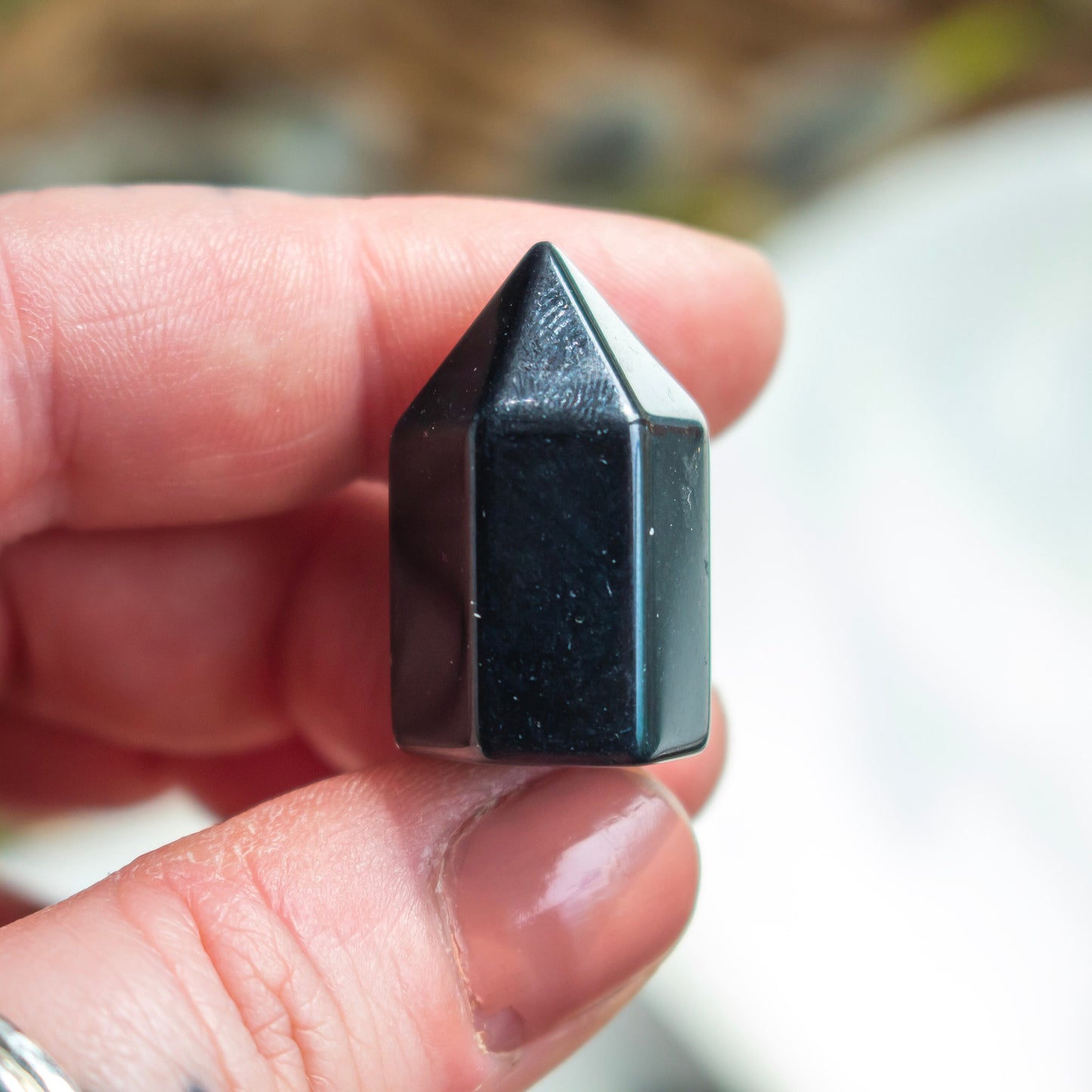 Black Obsidian Crystal Mini Tower