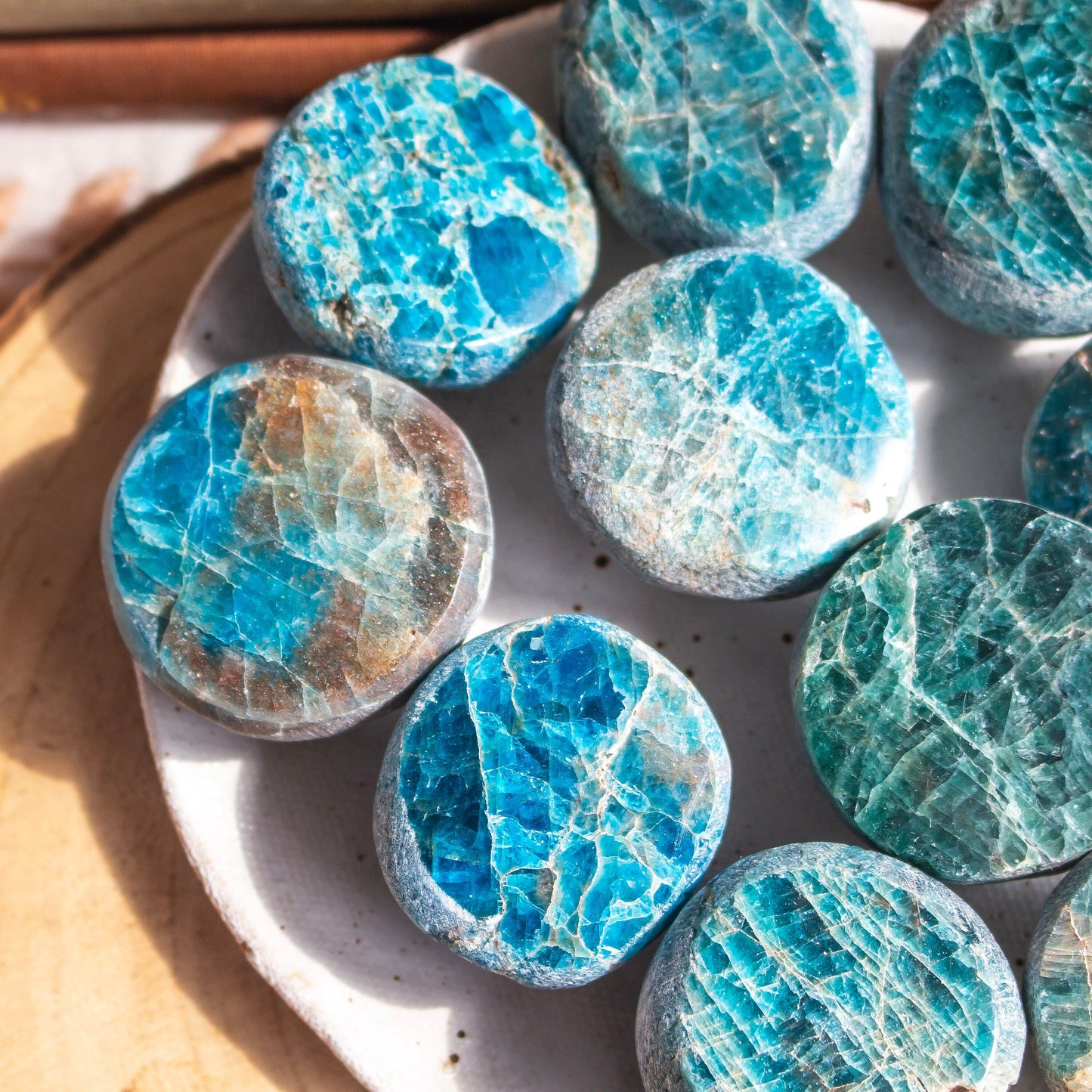 Blue Apatite Crystal Dragon Egg | Apatite Seer Stone Crystal