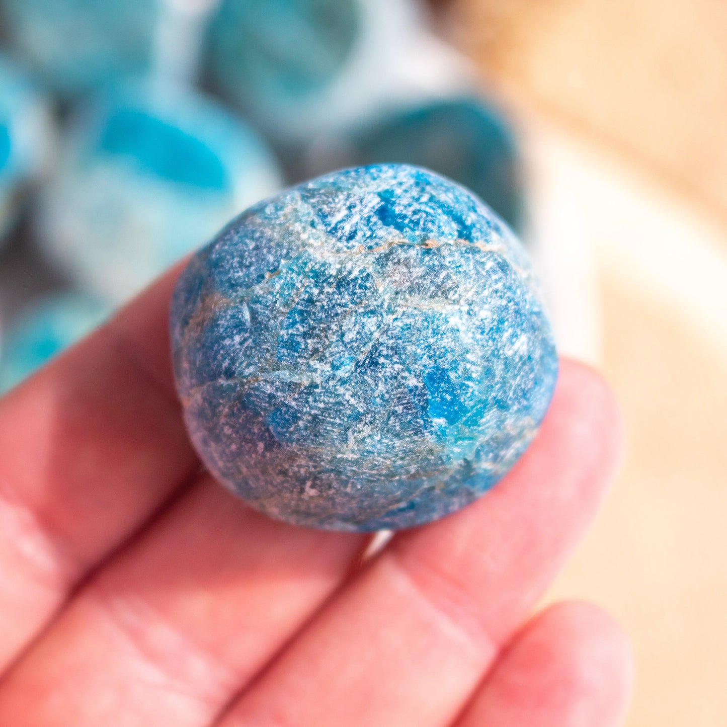 Blue Apatite Crystal Dragon Egg | Apatite Seer Stone Crystal