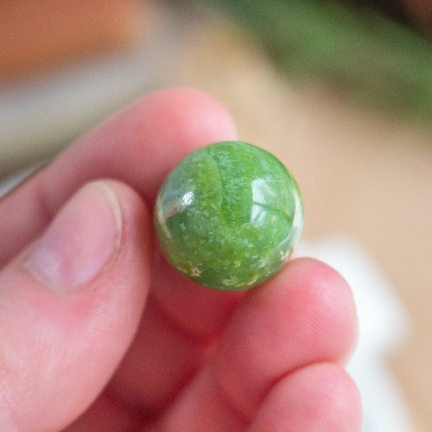 Green Tremolite Crystal Mini Sphere