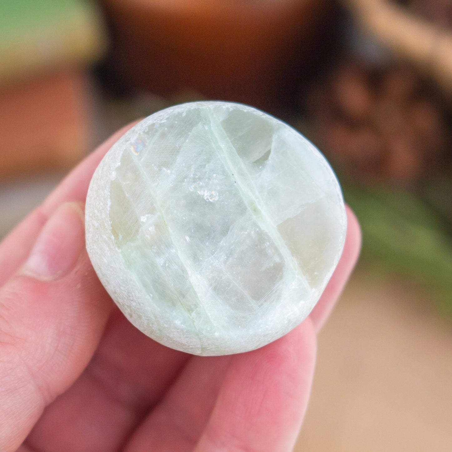 Green Moonstone Crystal Dragon Egg | Garnierite Crystal