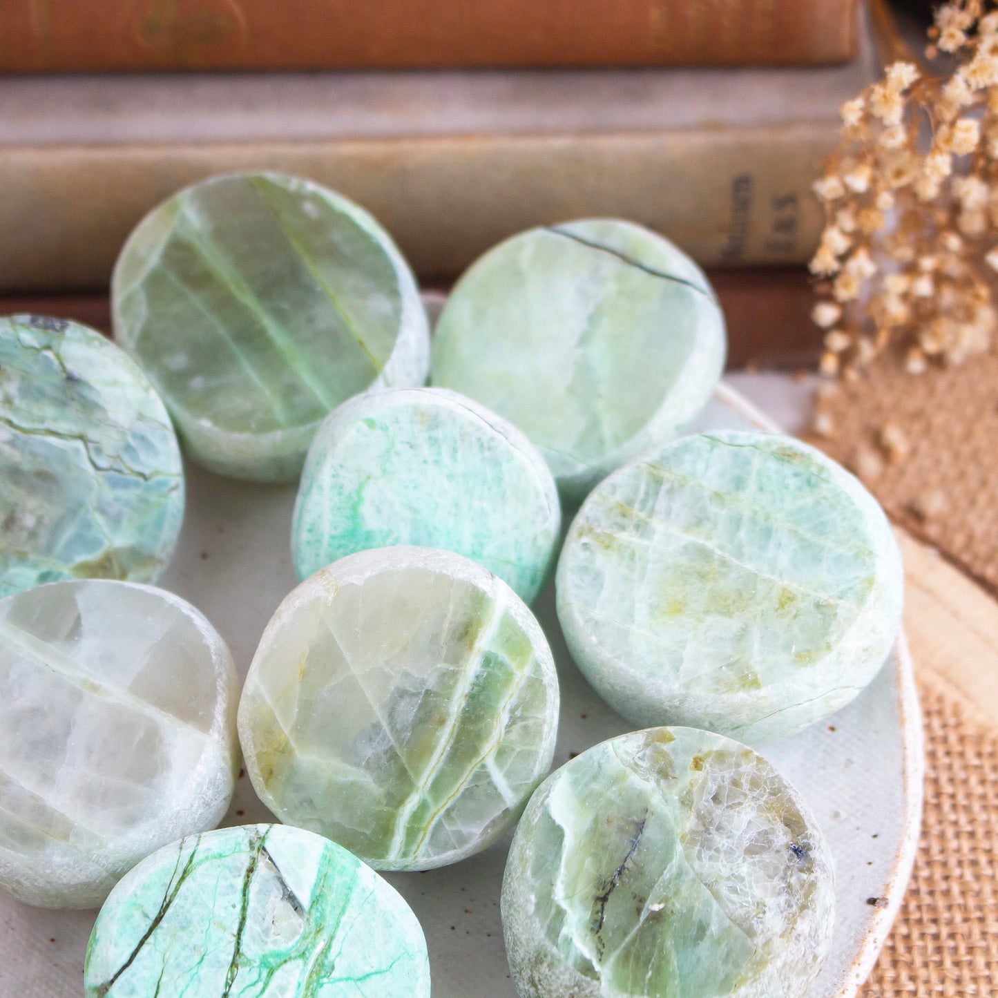 Green Moonstone Crystal Dragon Egg | Garnierite Crystal
