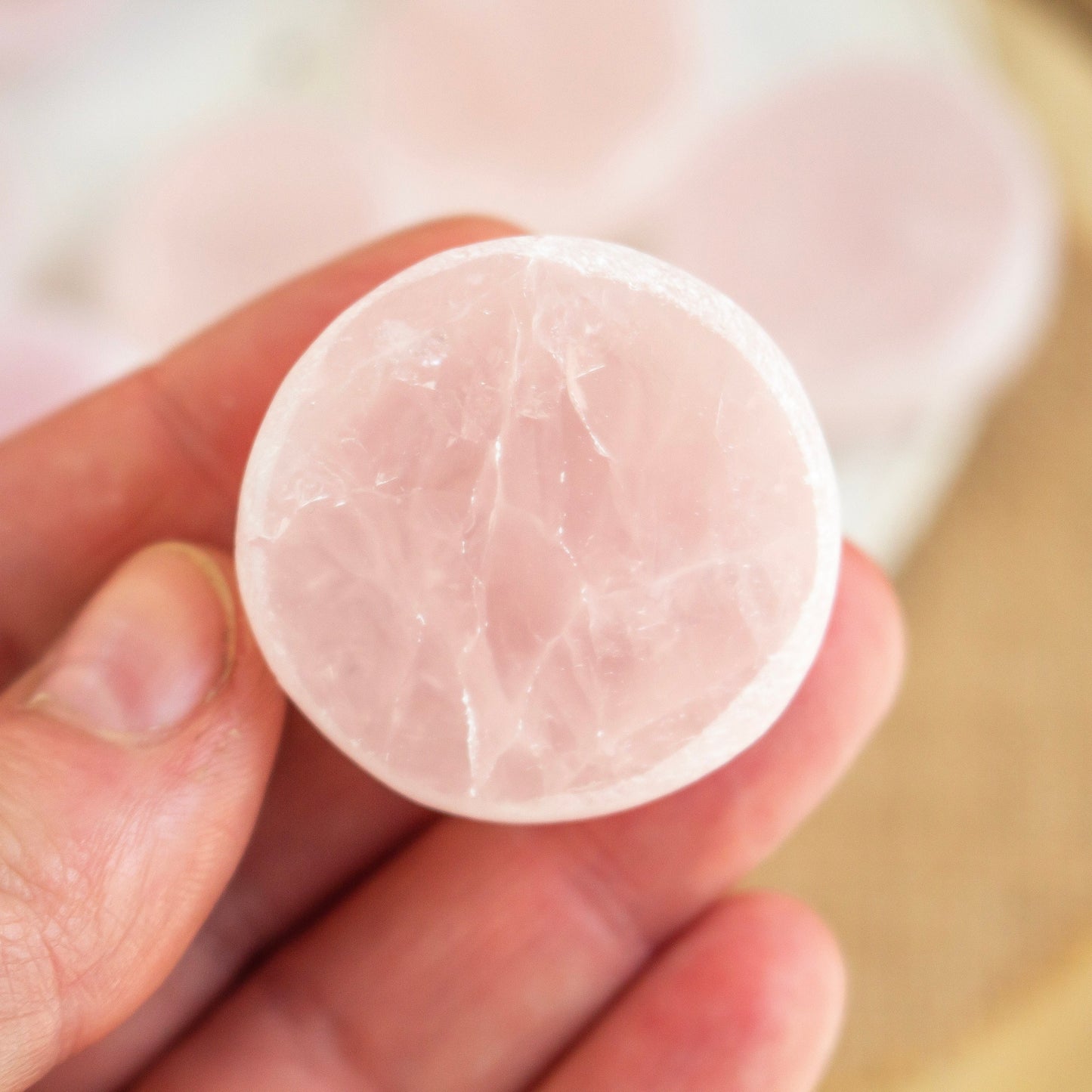 Rose Quartz Crystal Ema Egg | Polished Rose Quartz Dragon Egg