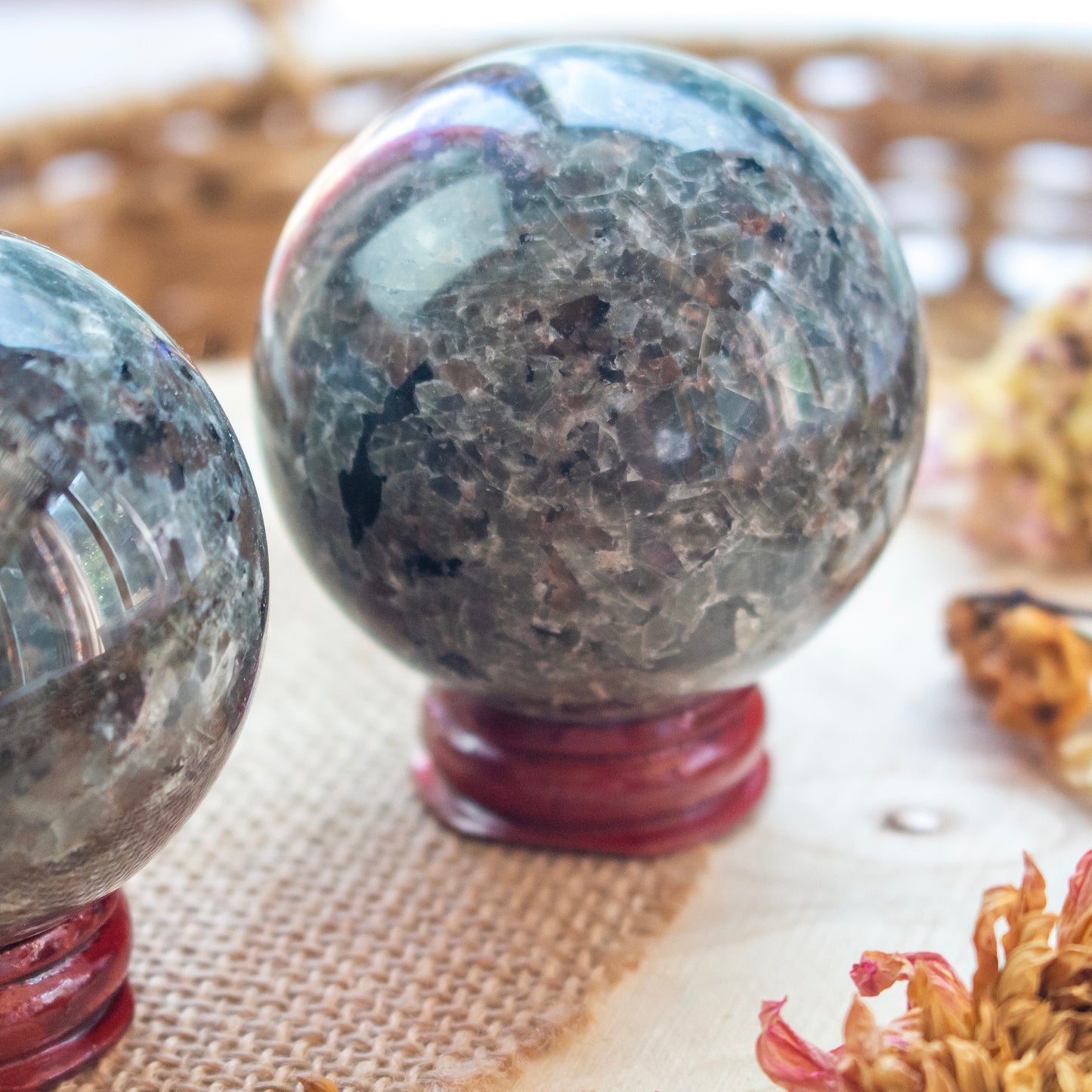 Wooden Sphere Stand | Wood Stand for Crystal Ball
